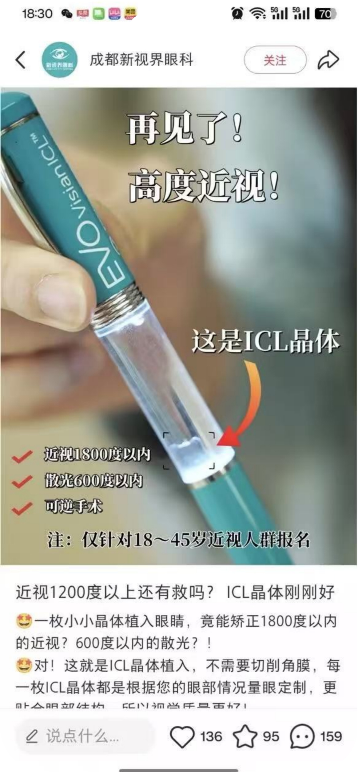 医疗行业-眼科-小红书